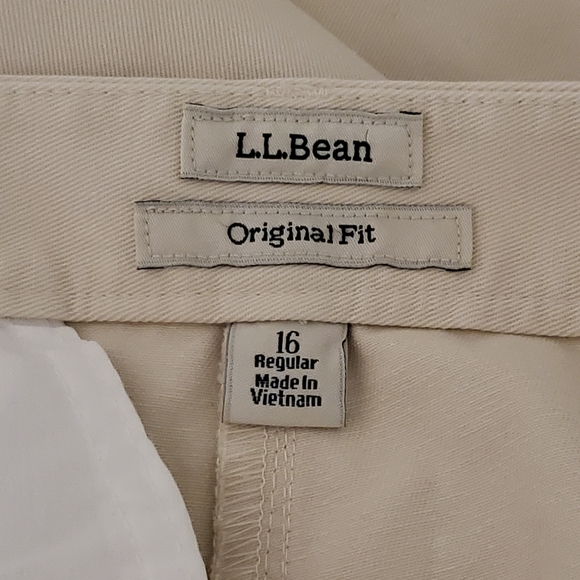 L. L. Bean Size 16 Reg Original Fit Wrinkle Free Cotton Cropped Pants - Picture 4 of 13